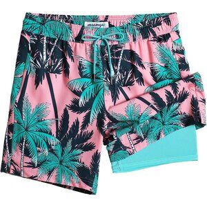 Mens Swim Trunks Swimming Shorts Stretch 7" Swimwear Quick Dry Bathing Suits